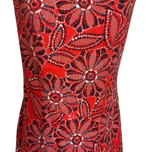 DB Est 1962 Orange Floral Sleeveless Fit/Flare Dress 4 - Picture 3 of 8